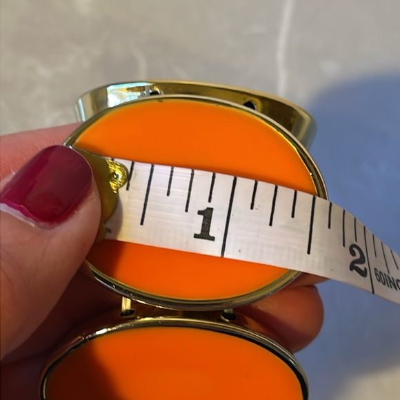 Gorgeous EUC statement bracelet orange and gold stretch bold fall look - Picture 6 of 8
